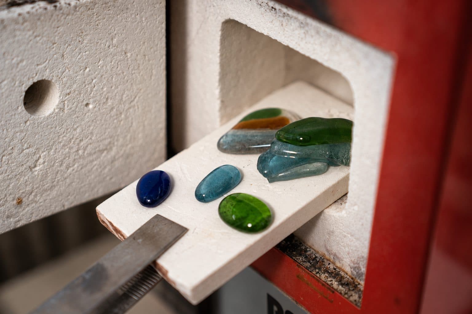Glass in the kiln